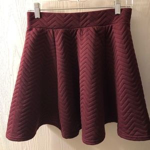 Burgundy skater skirt